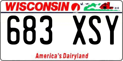 WI license plate 683XSY