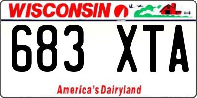 WI license plate 683XTA
