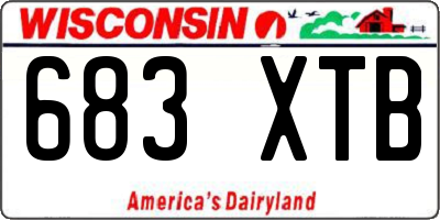 WI license plate 683XTB