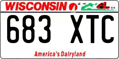 WI license plate 683XTC