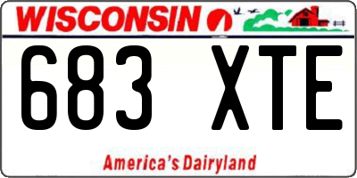 WI license plate 683XTE