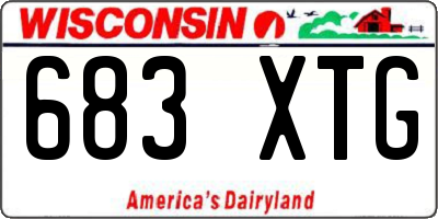 WI license plate 683XTG