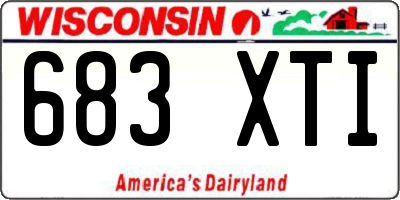 WI license plate 683XTI