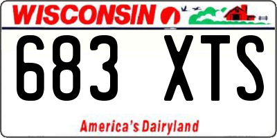 WI license plate 683XTS