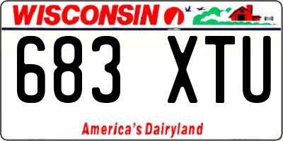 WI license plate 683XTU