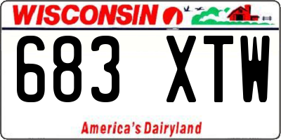 WI license plate 683XTW