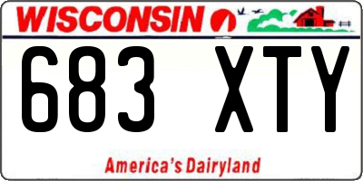 WI license plate 683XTY