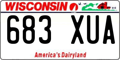WI license plate 683XUA