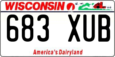 WI license plate 683XUB