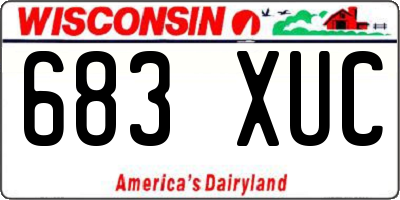 WI license plate 683XUC