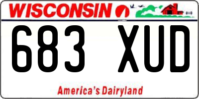 WI license plate 683XUD