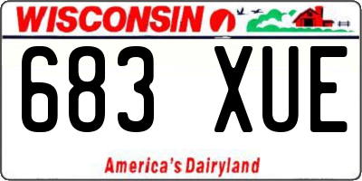 WI license plate 683XUE