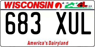 WI license plate 683XUL