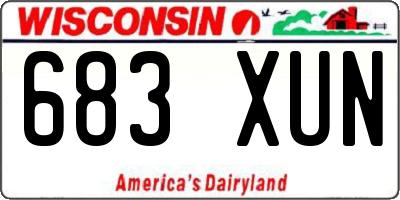 WI license plate 683XUN