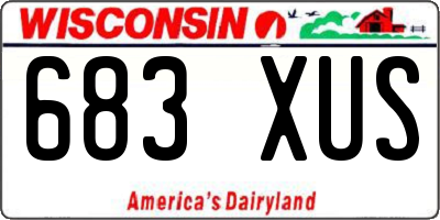 WI license plate 683XUS