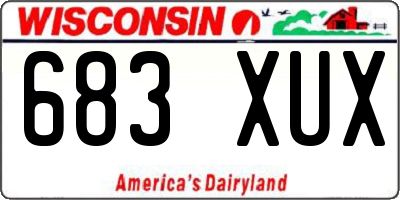 WI license plate 683XUX