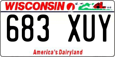 WI license plate 683XUY