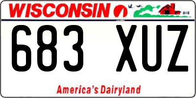 WI license plate 683XUZ