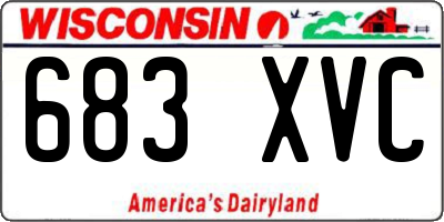 WI license plate 683XVC