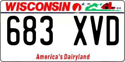 WI license plate 683XVD