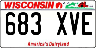 WI license plate 683XVE