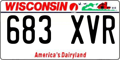 WI license plate 683XVR