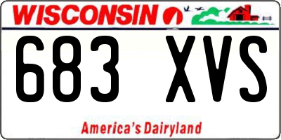 WI license plate 683XVS