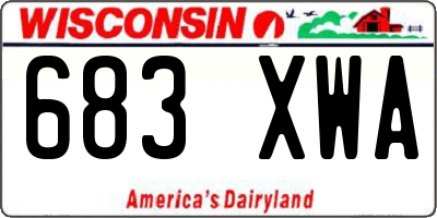 WI license plate 683XWA