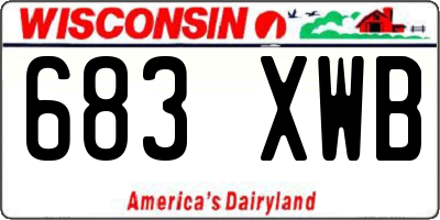WI license plate 683XWB