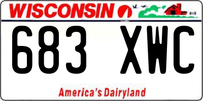 WI license plate 683XWC