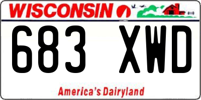 WI license plate 683XWD