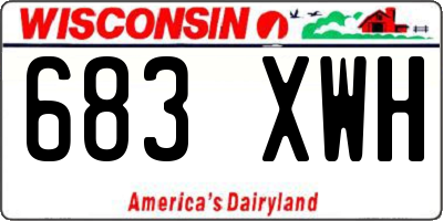 WI license plate 683XWH