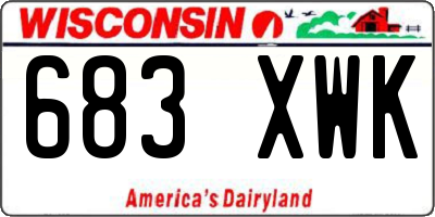 WI license plate 683XWK