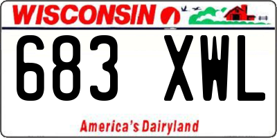 WI license plate 683XWL