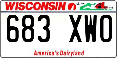 WI license plate 683XWO