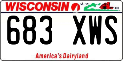 WI license plate 683XWS