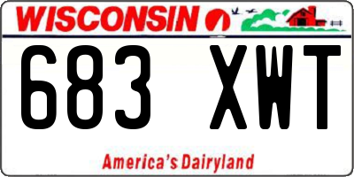 WI license plate 683XWT