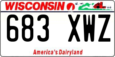 WI license plate 683XWZ