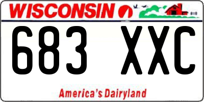 WI license plate 683XXC