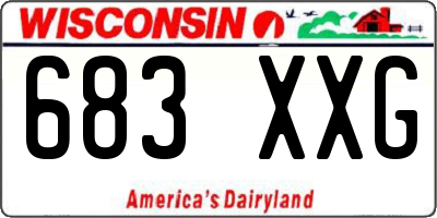 WI license plate 683XXG