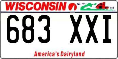 WI license plate 683XXI
