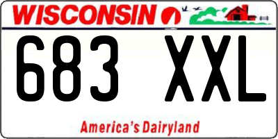 WI license plate 683XXL