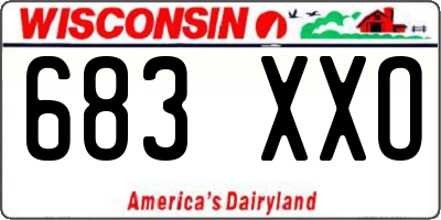 WI license plate 683XXO