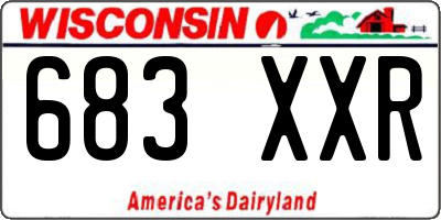 WI license plate 683XXR
