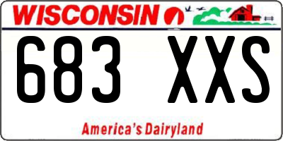WI license plate 683XXS