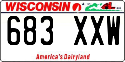 WI license plate 683XXW