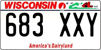 WI license plate 683XXY