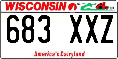 WI license plate 683XXZ