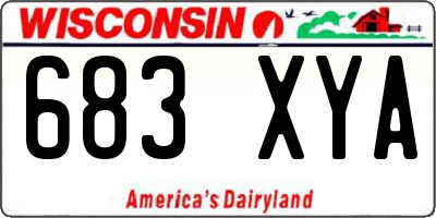 WI license plate 683XYA