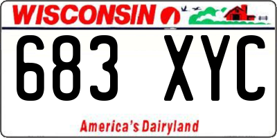 WI license plate 683XYC